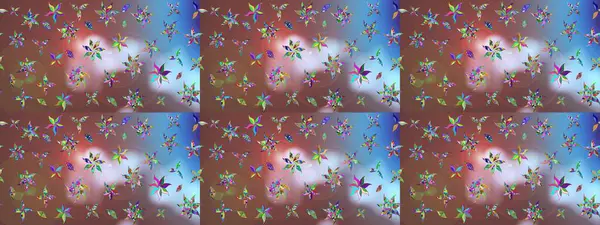 Raster çiçekleri klasik tarzda çizilmiş. Çiçekli yumuşak bir eskiz şekli. Kahverengi renklerde bahar çiçekleri. Raster illüstrasyonu.