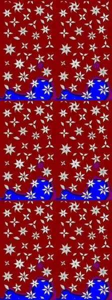 Raster illüstrasyonu. Taslak desenli, modaya uygun kumaş deseni. Renkli Bahar Teması eskiz kalıbı. Şirin çiçek elementleri. Düz Çiçek Elementleri Tasarımı.