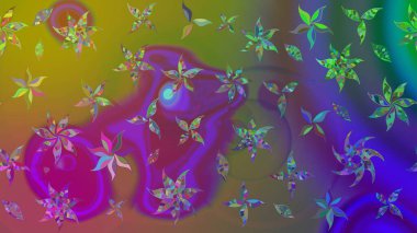 Raster Yumuşak kumaş deseni. Klasik taslak çizimi. Çiçek yeşili eskiz deseni. Raster çiçek izi..