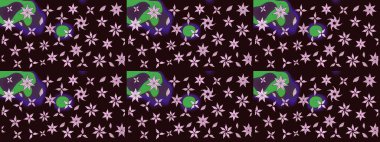 Davetiye ve kartpostal tasarımı için dekoratif çiçek unsurları. Yapraklı çizim şekli. Şirin, zarif çiçekler Raster illüstrasyonu. Tekstil için figür. Poster veya kapak için arkaplan.