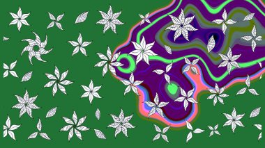 Moda baskıları için zarif bir şablon. Çiçekli bahar çiçekleri. Küçük çiçekte güzel bir desen. Küçük renkli çiçekler. Motley illüstrasyonu.