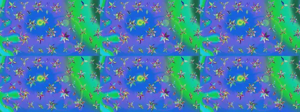 Çiçekli karalama şeklinde Raster çiçek deseni. Nazik, narin çiçek arkaplanı. Mavi renkte çiçekler.