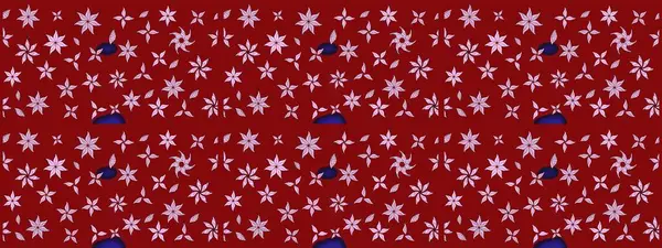 Çizim kalıbı. Hint süsü. Renkli süs kenarı. Kırmızı renklerde. Raster illüstrasyonu. Çiçek duvar kağıdı.