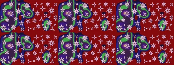 Robot resim. Çiçekli yaz çiçekleri. Küçük çiçekte güzel bir desen. Motley illüstrasyonu. Küçük renkli çiçekler. Moda baskıları için zarif bir şablon.