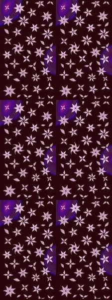 Kahverengi renkte çok kahverengi, zarif küçük çiçekler ve komik böcekler, raster desen, illüstrasyon.