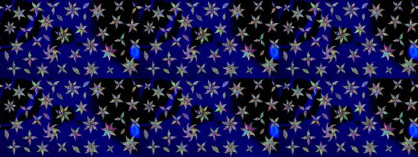 Renkli Bahar Teması eskiz kalıbı. Raster illüstrasyonu. Düz Çiçek Elementleri Tasarımı. Çiçekli çiçek deseni, suluboya. Mavi renkte çiçekler.