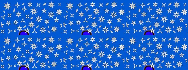 Nakış desenli çiçek deseni. Renkli grunge, soyut arkaplanı kolomavi çiçeklerle süslüyor. İzler, kumaş, duvar kağıtları, tekstil için raster dokusu.