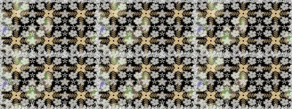 Küçük siyah çiçeklerle oldukça eski bir besin torbası deseni. Tekstil, kumaş, kapaklar, duvar kağıtları, baskı, naylon, yapıştırma, örgü, dekupaj için çiçeksiz arkaplan.