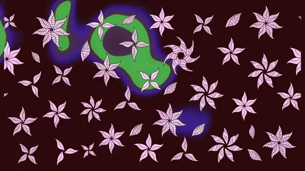 -Kahverengi çiçekler. Küçük çiçekte güzel bir desen var. Çiçek kompozisyonu. Raster deseni. Çiçek kolajı. Çiçek arkaplan. Doğa.