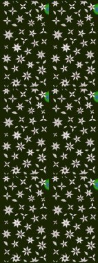 Üzerinde gri renkte çiçekler olan bir çiçek deseni çiz. Suluboya tarzında gri renkte çiçekler.