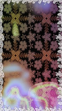 Çiçeksiz desenli arka plan, darbeler, sıçramalar, yaz çiçekleri. Raster illüstrasyonu. Siyah renkte çiçekler.