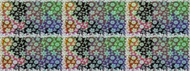 Düz Çiçek Elementleri Tasarımı. Sevimli çiçek raster deseni. Renkli Bahar Temalı Kusursuz Arkaplan. Tarafsız renklerde çiçekler.