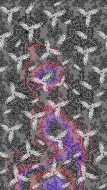 Yapraklı çizim şekli. Davetiye ve kartpostal tasarımı için dekoratif çiçek unsurları. Tekstil için figür. Şirin, zarif çiçekler Raster illüstrasyonu. Poster veya kapak için arkaplan.