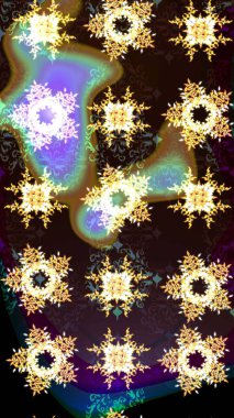 Renkli elementlerle Raster ilginç desen.