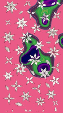 Zarif, parlak ve pembe çiçek desenli bir tasarım. Sabıka baskıları, bebek kıyafetleri, duvar kâğıtları, paket kutuları vb..