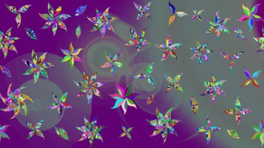 Küçük çiçekte güzel bir desen. Küçük renkli çiçekler. Moda baskıları için zarif bir şablon. Motley illüstrasyonu. Çiçekli bahar çiçekleri.