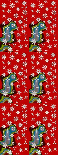 Anti-stres için soyut örnek sayfası. Raster illüstrasyonu. Kırmızı renklerde.