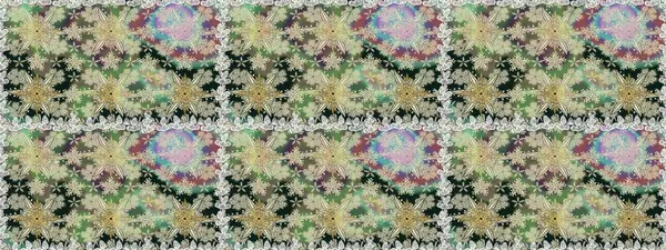 Raster illüstrasyonunda kusursuz çiçek deseni. Tarafsız renklerde çiçekler.