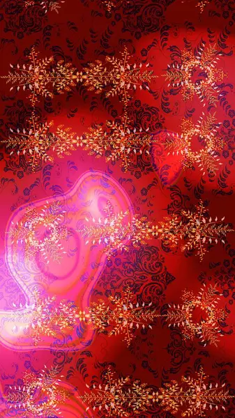 Renkli kar taneleri Raster çizimi. Güzel bir kış süsü. Kırmızı, pembe ve kahverengi kar tanelerinden izole edilmiş..