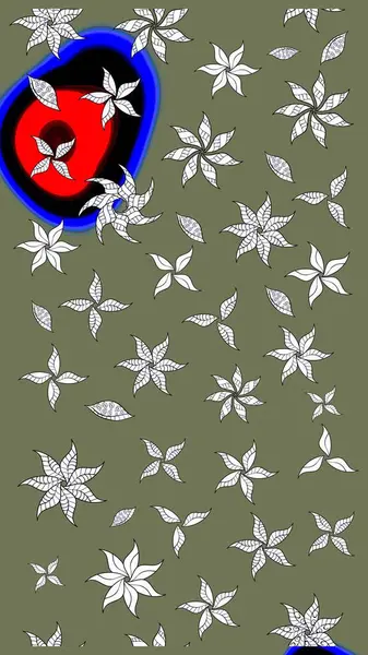 Modern çiçek arkaplanı. Halk tarzı. Parlak renkli çiçekli ve yeşil yapraklı harika bir çiçek deseni. Moda baskıları için zarif bir şablon.