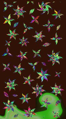 Moda baskıları için zarif bir şablon. Küçük çiçekte güzel bir desen. Çiçekli bahar çiçekleri. Motley illüstrasyonu. Robot resim. Küçük renkli çiçekler..