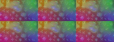 Düz Çiçek Elementleri Tasarım Raster illüstrasyonu. Mor renkli çiçekler. Renkli Bahar Teması eskiz kalıbı. Çiçek eskiz kalıbı geçmişi.