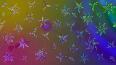 Küçük çiçekteki sevimli çiçek deseni. Kahverengi renkte çiçekler.