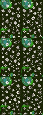 Düz Çiçek Elementleri Tasarımı. Çiçekli eskiz arkaplanı. Çocuk stili. Renkli Bahar Teması çizim şablonu.