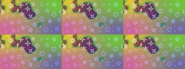 Ultraviyole kumaş deseni. Raster illüstrasyonu. Çizim kalıbı. Organik motif arkaplanı.