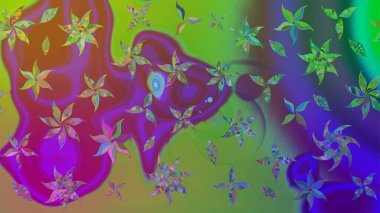 Güzel kumaş deseni. Küçük çiçekteki sevimli çiçek deseni. Güzel karalamalı çiçek desenli çizim. Raster illüstrasyonu.