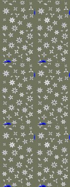 Yumuşak pamuk tasarımı. Paketleme, tekstil, duvar kâğıdı için çiçek eskizi. Klasik çiçek desenli. Yumuşak fayans. Raster taze dokusu.