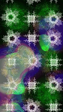 Çiçek desenli çizim. Duvar kâğıdı barok, İspanyol kumaşı. Skeç raster arka planı. Yeşil, mavi ve gri renkler üzerine grafiksel çizim deseni.