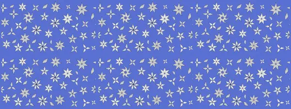 Raster illüstrasyonundaki çiçek desenli çizim. Suluboya tarzında mavi renkte çiçekler.