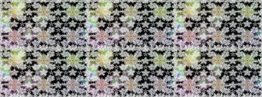 Düz Çiçek Elementleri Tasarımı. Raster illüstrasyonu. Şirin çiçek elementleri. Kusursuz desenli, modaya uygun kumaş deseni. Renkli Bahar Teması Kusursuz Arkaplan.