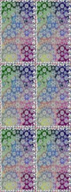 Gri renkte yaz çiçekleri. Raster illüstrasyonu. Raster çiçek desenli ve çiçekli..