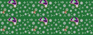 Suluboya çizim kalıbı. Dekorasyon ve tasarım için güzel bir desen. Raster illüstrasyonu. Moda baskısı. Eski model. Çiçeğin suluboya çizimlerinin zarif deseni.