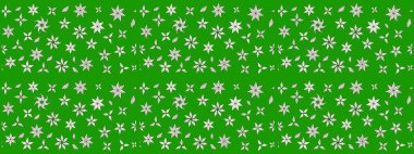 Yeşil çiçekli eskiz deseni, suluboya çiçek deseni, sevimli çiçek, duvar kağıdı, kart veya kumaş için fayanslı. Raster - stok.