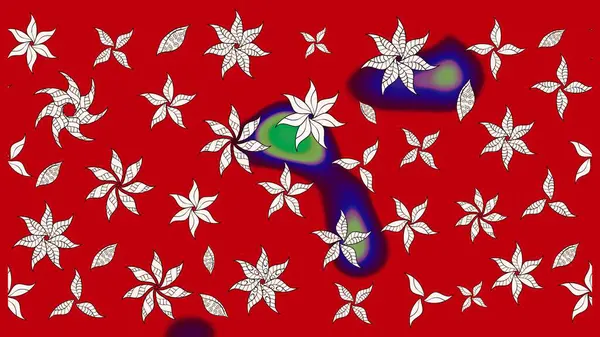 Küçük çiçekteki sevimli çiçek deseni. Raster illüstrasyonu. Çizim.