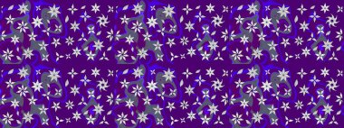 Nazik, sevimli çiçek arkaplanı. Çiçekli karalama şeklinde Raster çiçek deseni. Mor renkte çiçekler.