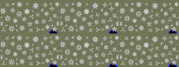 Varicologreen Raster çizimi. Bir sürü yeşil ve soyut çiçekli tropik eskiz deseni. Küçük çiçekte sevimli çiçek deseni var..