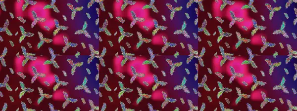 Kar taneleri arka planda. Raster illüstrasyonu. Kar tanesi süsleme deseni. Arkaplanda soyut kar taneleri olan düz tasarım. Kar taneleri deseni.