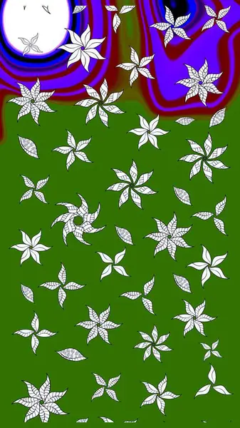 Tekstil tasarımı için yeşil renkli geleneksel halk çiçekleri buketi. Üzerinde gelincikler ve vadi zambakları olan renkli çiçek desenli nakış..