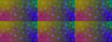 Kahverengi renkli Asya tekstili. Raster illüstrasyonu. Çiçek desenini çiz.