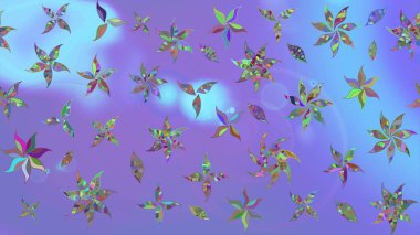 Arkaplan dokusu, duvar kağıdı, mor renkli çiçek teması. Kabile sanatı boho baskısı, klasik çiçek arkaplanı. Soyut etnik raster çizim kalıbı.