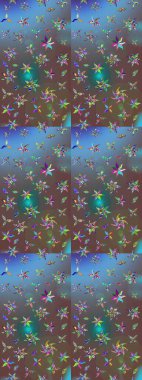 -Kahverengi çiçekler. Raster deseni. Çiçek kolajı. Çiçek arkaplan. Doğa. Küçük çiçekte güzel bir desen var. Çiçek bileşimi.