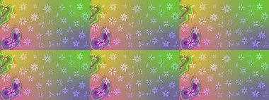 Tarafsız renklerde çiçekler. Raster illüstrasyonu. Küçük çiçekte sevimli çiçek deseni var..