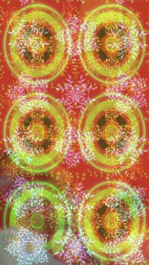 Güzel dekorasyon. Kışın sembolü. Raster illüstrasyon kar taneleri. Turuncu, sarı ve kahverengi renkli suluboya kar taneleri.