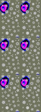 Düz Çiçek Elementleri Tasarımı. Yeşil renkli çiçekler. Raster illüstrasyonundaki çiçek desenli çizim. Renkli Bahar Teması çizim şablonu.