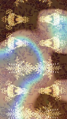 Raster Noel soyut renkli arka plan ve tatlı kar tanesi. Farklı kar taneleri toplayıcısı, kahverengi, bej ve nötr renklerde kış elementleri..