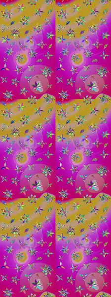 Raster illüstrasyonu. El çizimi. Çiçekli, yapraklı, çiçek desenli çizim..